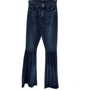 7 For All Mankind Mega Flare High Wasited Greenwich Jeans Womens Size 27